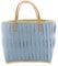 Rice Raffia Einkaufstasche Türkis Groß Strandtasche Handtasche Shopper Einkaufsbeutel Bag Henkeltasche 36 x 24 x 33 cm