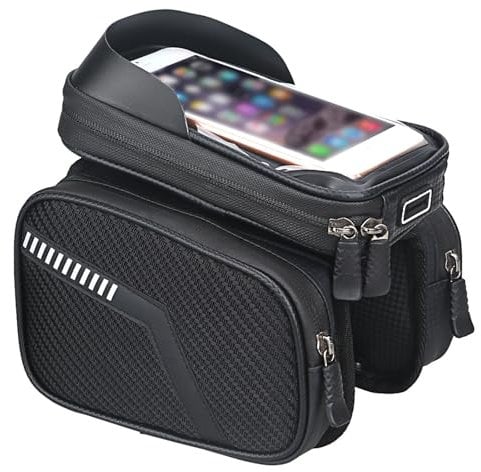 POIBNZ Fahrrad Rahmentasche für Cube Acid 160, Wasserdicht Leichte Reißfest Fahrradtasche mit TPU Sensitivem Touchscreen, Mehrzweck Fahrrad-Frontträgertasche