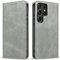LBH Handyhülle Smartphone-Hülle für Samsung Galaxy S22 Ultra Klapphülle Magnetverschluss Kartenfächer Geldfach Standfunktion Case Etui Rundumschutz Schutzhülle Grau