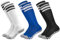 Utensilsto 3 Paar Kinder Fußball Stutzen Fußballsocken 28-32 Fußball Fussball Socken Sportsocken Trainingssocken für Jungen Mädchen - Schwarz, Weiß, Blau