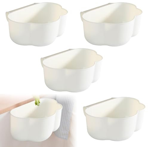 Comioke Wickeltisch Organizer 4 Stück Küchenschrank Tür Hängende Abfallbehälter, Auffangschale für Küchenabfälle zum Einhängen, Wickeltisch Organizer zum Anhängen, Auffangschale für Küchenabfälle