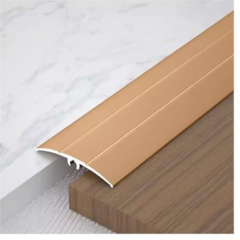 Floor Doorway Transition Strip Edging Trim, Heavy Duty Aluminum Door Thresholds For Exterior Doors Hard Wood To Tile, 4.1Cm Wide Uneven Floor Reducer (Color : Gold, Size :