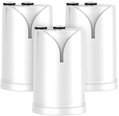GLACIER FRESH On Tap HF Cartucho de filtro de agua | Compatible con Brita® On Tap HF、V、Pro V-MF | Recambio Filtro brita® Grifo, filtro on tap v, 600L de Filtración (3 unidades)