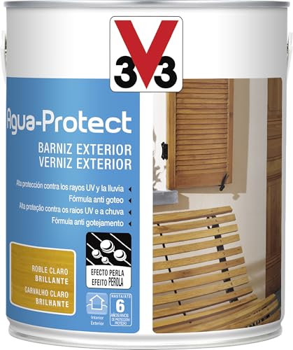 Barniz Exterior Agua Protect Brillante Roble Claro 2,5l