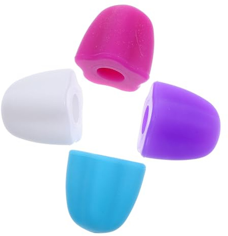 Warmhm 4 Stück Selbstschließende Zahnpasta kappen aus Silikon Platzsparend Tropffrei Einfache Dosierung Praktische Tubenquetscher für Bad und Reisen Weiß und Multipurpose Toothpaste Caps
