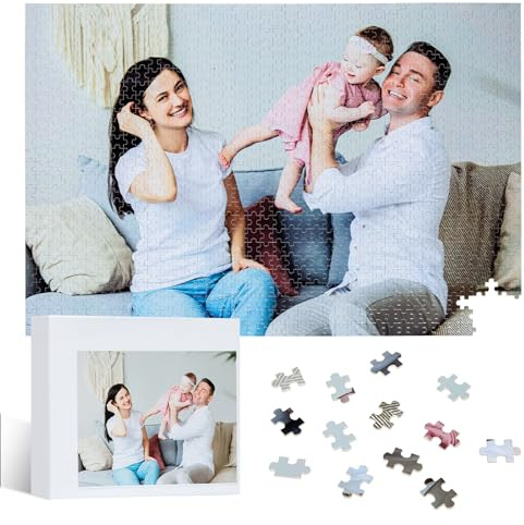 OSNYMUB Puzzle Personalisiert 120/200/300/500/520/700/1000/1200/1314/1500 Teile Foto Personalisiertes Puzzle Puzzle Selbst Gestalten Puzzle Erwachsene Fotopuzzle - für Erwachsene & Kinder