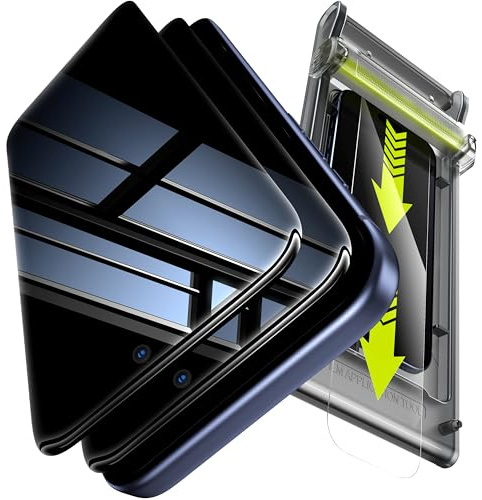 WSKEN für iPhone 15 Pro für Panzerglas Sichtschutz - [3D Vollverdeckung Unsichtbar] [Auto Staubentfernung] Privacy 9H+Militär-Sicherheitsglas Schutzfolie,Anti Fingerabdruck,Anti-Bläschen,Robust