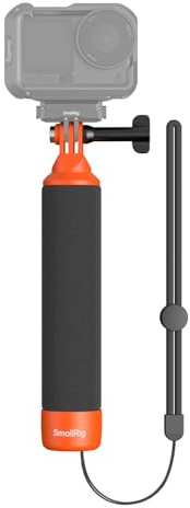 SMALLRIG Floating Hand Grip Waterproof Monopod, Action Camera Accessories | For DJI Action, for Go Pro, for Insta360, Underwater Hand Stick for Water Sports (Orange) - 6152