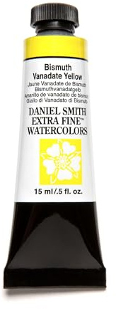 Daniel Smith Extra Fine Watercolor Paint, 15ml Tube, Bismuth Vanadate Yellow, 284600154