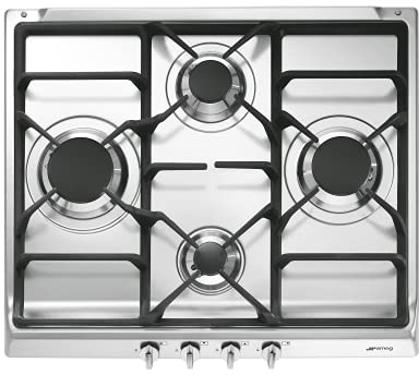 Smeg s60ghs Platte – Platten (integriert, Gas, Edelstahl, Edelstahl, emailliert, drehbar)