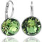 NOBEL SCHMUCK Silber-Ohrringe mit Marken Kristallen 925 Sterling Silver - Peridot