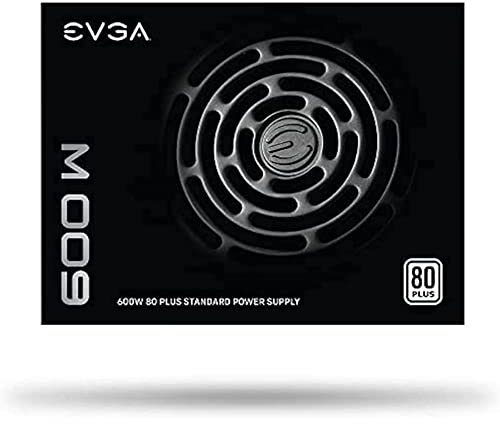 Evga 600 W1, 80+ Weiß 600W, Netzteil 100-W1-0600-K3, Schwarz