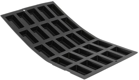 De Buyer - Plaque de 25 mini-Financiers MOUL'FLEX en silicone - 17,5 x 30 cm -, Noir