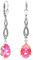 Jugendstil Ohrringe Silber Pink mit Markenkristallen NOBEL SCHMUCK