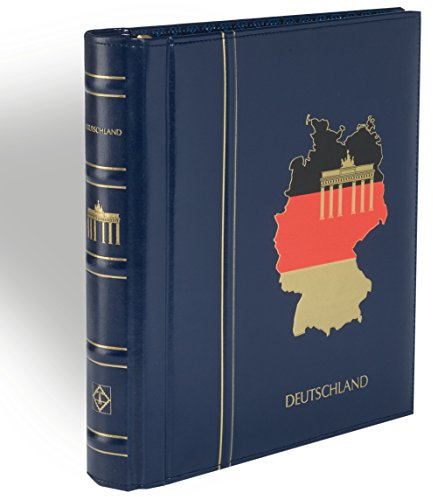 Drehstabbinder Perfect DP für Briefmarken, Classic Design, Prägung Deutschland inkl. Schutzkassette blau