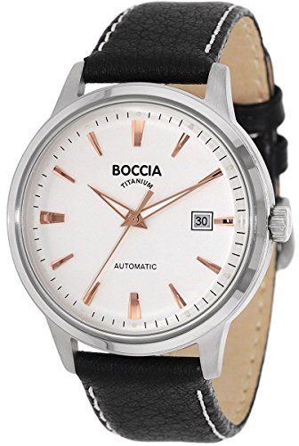 Boccia Herren-Armbanduhr Analog Automatik Leder 3586-03