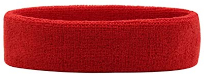 HANERDUN Fascia Sportiva Capelli Fasce Sport Elastiche Antiscivolo Fasce Antisudore per Uomini Donna Head Band Jogging Running Calcio Allenarsi Yoga Ideale per Sport Rosso