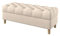 Furninero - Tiefer gepolsterter Sitzbank Sitzhocker Sitzruhe Betthocker Ottomane, mit Stauraum, Gerundete Beine, 120 cm breit, Softi Beige Stoff (Wasserabweisen), Beige