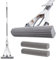 Mioke Scopa Spugna Mop PVA, Mocio Lavavetri Snodabile,Spazzolone lavapavimenti SUPER assorbente, manico telescopic,+ 1 extra Mop Head (Size:33cm)