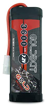 GOLDBAT 3600 mAh 7,2 V RC Batterie NiMH Akku Pack mit Tami Ya Stecker für RC Autos Flugzeug Hubschrauber Boot Truck Buggy (1 Pack)