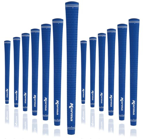 Karma Golfgriffe für Herren, Velours, mittelgroß, 13 Stück, Blau