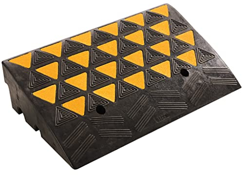 Bordsteinrampe Rampe 15cm hoch Mittelteil Vollgummi Auffahrhilfe mit Regenrinne