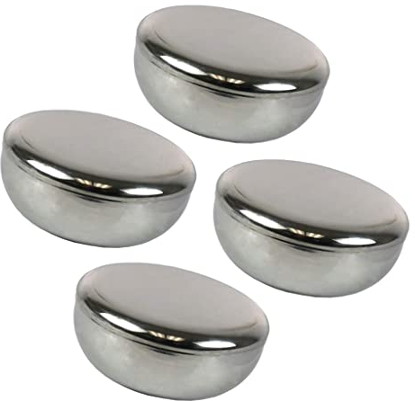 Fenteer 4x Koreanisch Edelstahl-Reisschalen mit Deckel – Lebensmittelecht & Camping-tauglich – Ideal für Reis, Milch, Obst & Salat – Unzerbrechliche Küchenschüssel