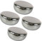 Fenteer ​4x Koreanisch Edelstahl-Reisschalen mit Deckel – Lebensmittelecht & Camping-tauglich – Ideal für Reis, Milch, Obst & Salat – Unzerbrechliche Küchenschüssel​