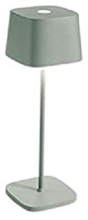 Zafferano Ofelia - Dimmbare LED Tischlampe, Schutzart IP65, Innen-/Außenbereich, Mikro-USB-Ladegerät, H30cm, EU-Stecker, 2,2 W - Salbei