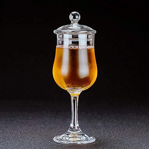 CXK Tasting Wine Glass Tulip Goblet Whisky Vodka Wine Taster Professional Wine Set Sniffing Cup,125ml With lid