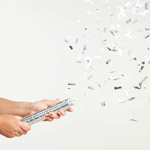 24Cm Silver Confetti Air Cannon