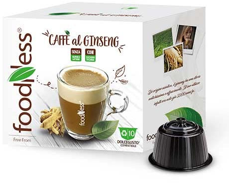FoodNess - Capsula Ginseng Vintage compatibile Dolce Gusto con Zucchero di Canna (6 box Tot. 60 capsule)
