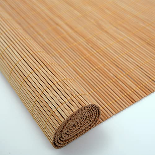 Gruytoie 120x225cm/47x89in Rollo Holz Reed Vorhang, Sichtschutz Rollos In Bambus | Vintage Vorhang Zubehör Rollo | Jalousien Fenster, Sonnenschutz, Für Balkon Schlafzimmer Tea Room