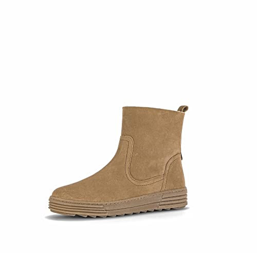 Gabor Damen Klassische Stiefeletten, Frauen Boots,Wechselfußbett,Best Fitting,Lammfell,Warmfutter,Kurzstiefel,Lion (Panna),37 EU / 4 UK