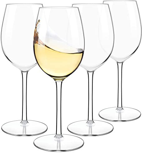 COOKY.D 530 ML Verre à Vin Rouge Plastique Tritan Grands Gobelets pour Fête, Restaurant, Mariage, Lavable au Lave-vaisselle, Lot de 4