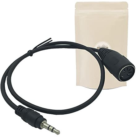 Adapterkabel DIN 5 Pin MIDI Buchse auf 3,5 mm Mini-Klinkenstecker Stereo Audio Hifi 100 cm