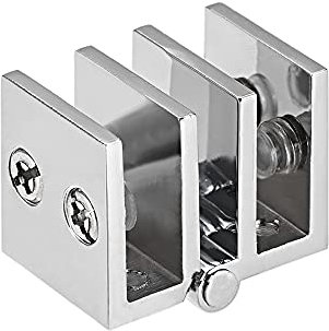 Glas Scharnier 180 Grad | Dusche Tür Scharnier Halter | 5-8mm Glastür Beschlag | Glastür Klemme [ohne Bohren] - Glas zu Glas Verbindung für Vitrinen, Glastüren, Aquariumdeckel, Acrylscheibe