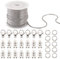 Craftdady Runde Schlangenkette aus Edelstahl, mit Biegering, Karabinerverschluss, Ketten, zum Basteln, für Männer und Frauen, Halsketten, Schmuckherstellung