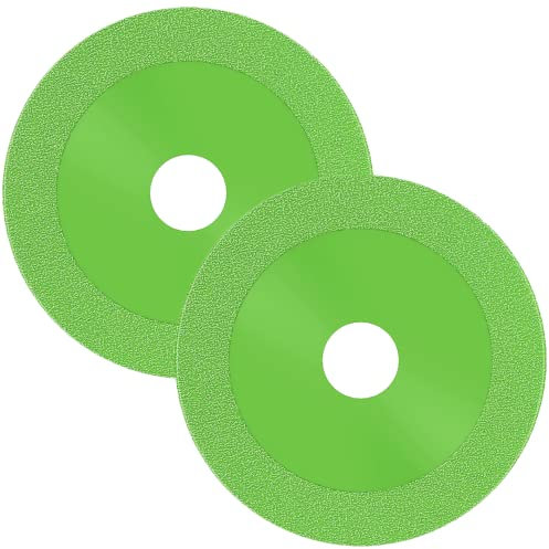 Glass Cutting Disc - 2 Pcs Tile Cutting Disc for Angle Grinder - 100mm Thin Diamond Grinder Discs, for Bottles/Ceramics/Crystal/Jade