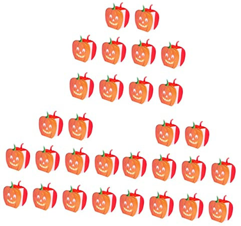 Uonlytech 30stücke Halloween Kürbis Teelichthalter Hallow Kerzenbeutel Feuerfestem Papier Für Stimmungsvolle Dekoration Bei Partys Und Festen
