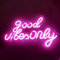 GOOD VIBES ONLY pink Schriftzug Neonlicht LED Neon Schild USB Licht Lampe Reklame Leuchte Kunst Motivation Spruch Wand Dekoration Gaming Setup Streamer Hintergrund Beleuchtung dekorative Wandleuchte