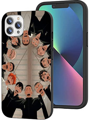 WANGQINHAI Kompatibel mit iPhone 13 Pro Hülle, Anime Cool Manga TPU Fallschutz Stoßdämpfend Kratzfest Handyhülle Cover (Anime-Haikyuu-Comic-2)