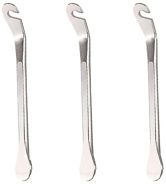 Pokinge 3pcs Steel Bicycle Tire Lever,Bike Tire Removal and Fitting Back Tool Curved Tyre Opener Tyre Spoon Bicycle Tire Repair Tool Tire Changing Tool