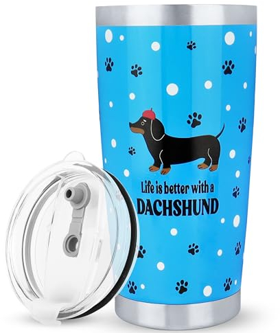 Merclix Dachshund Mug 20oz Sausage Dog Gifts for Women Dachshund Gifts for Men Kids Girls Boys Mum Birthday Christmas