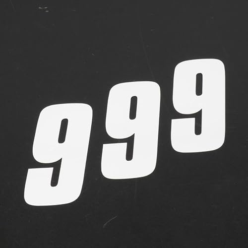 lot 3 sticker aufkleber rennnummer neu 9 weiß blackbird 100x50 für motocross