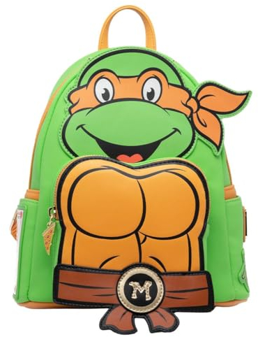 Loungefly Nickelodeon Damen Rucksack TMNT Michelangelo Cosplay, Mehrfarbig, Einheitsgröße, Tmntbk0004