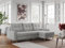 MKS MEBLE Ecksofa - L-Form Sofa mit Schlaffunktion - Wohnlandschaft L Form, Ecksofa mit Schlaffunktion und Bettkasten, Schlafsofa mit Bettkasten, Couch mit Schlaffunktion - Hellgrau Colin