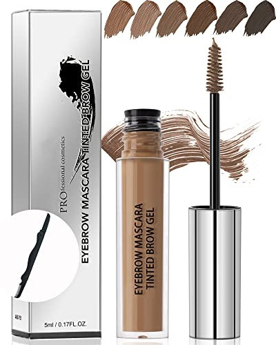 Eyebrow Gel, Waterproof Tinted Eye Brow Gel,Long Lasting Transfer-proof Eyebrow Glue,Semi-Permanent Eyebrow Filler,Volumizing Enhance Brow Mascara Tinted, Eye Makeup for Women,With Brow Tool-02 Auburn