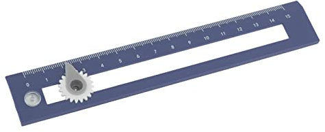 KENANLAN Zirkel Lineal, Zwei in einem, Hochpräzises Lernwerkzeug Zum Zeichnen von Zirkeln und Linealen Schüler (Blau)