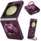 ZHOZEXIN Compatible with Samsung Galaxy Z Flip 5 Case, Magnetic 360° Rotating Ring Shockproof ，Supports wireless charging Cover for Samsung Galaxy Z Flip 5 5G(Purple)